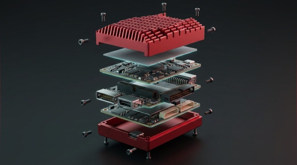 SkyPulse Helios FMU — exploded technical view